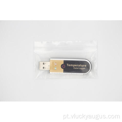 Impermeável USB 2.0 PDF Data de temperatura descartável Logger